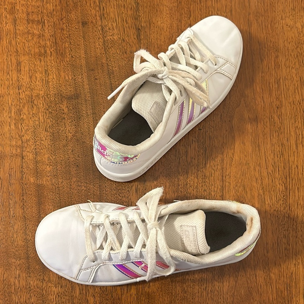 Adidas White Iridescent Sneakers